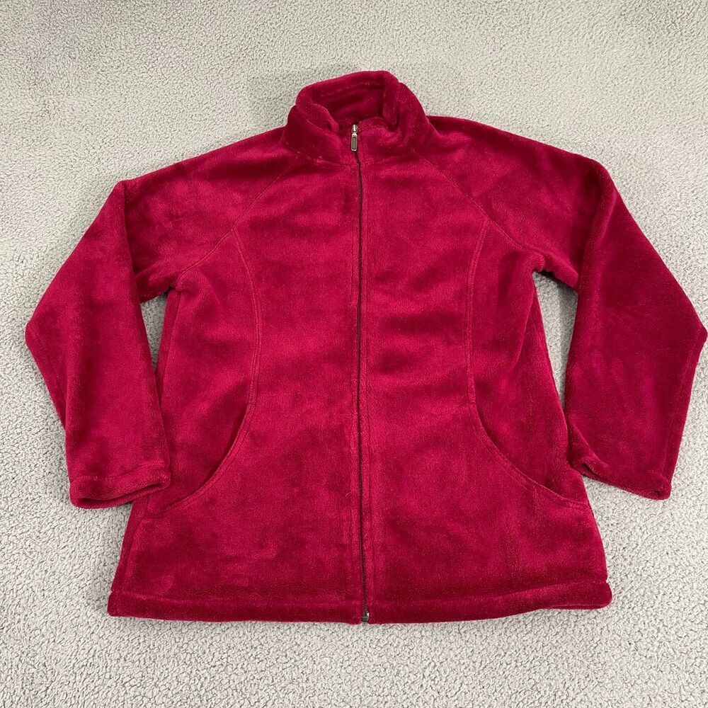 White‎ Sierra Fleece Jacket Women 1X Pink Full Zip